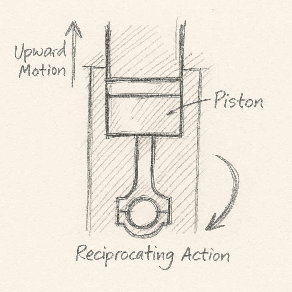 bosquejo técnico | dibujo a mano alzada | ingeniería | croquis | émbolo pistón | sketch preliminar mecánica | dibujo conceptual ingeniería | anotaciones técnicas manuscritas | diseño preliminar CAD